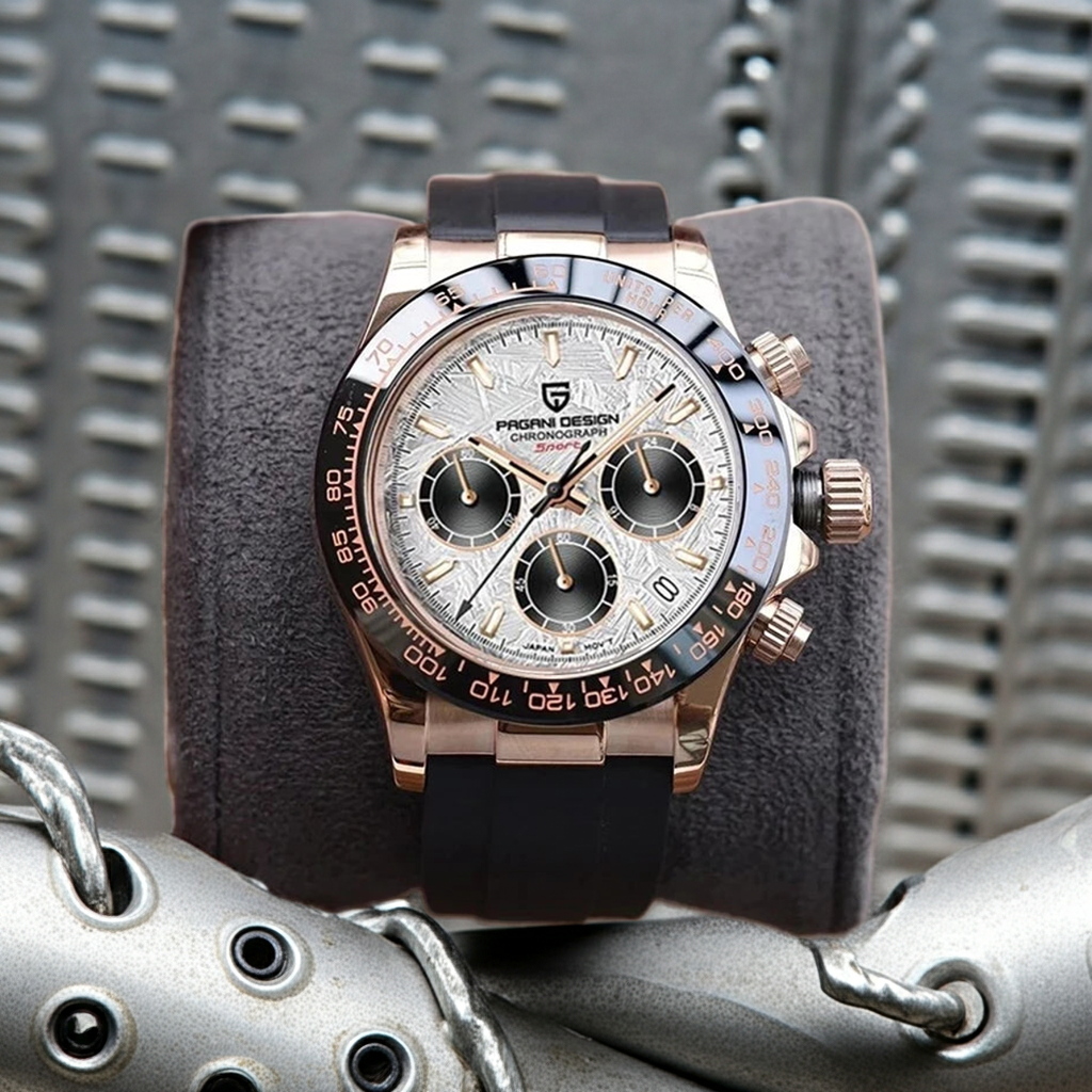 40mm New V2 PAGANI DESIGN Men's Quartz Watches Sapphire Retro Chronograph Stainless Steel Waterproof Watch Men Relogio Masculino