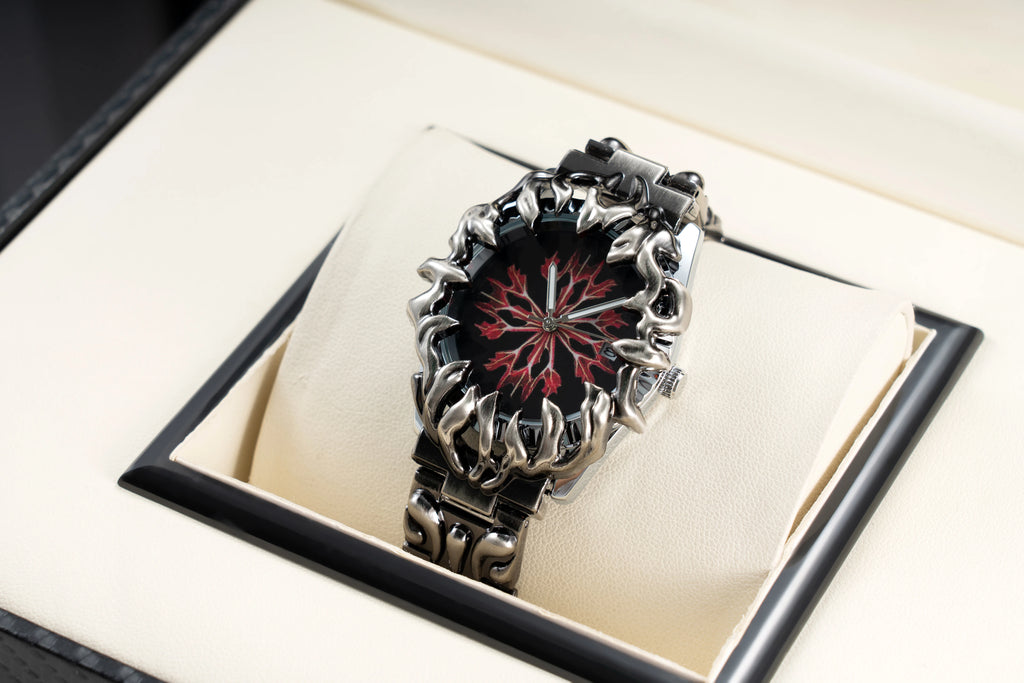 Luxury y2k Fashion Spiked Watch Alabaster Cool Street Style Demon Claw Shape Dial Unique Design Men Quartz Watch reloj hombre