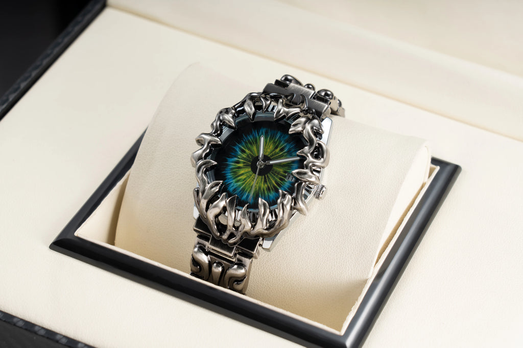 Luxury y2k Fashion Spiked Watch Alabaster Cool Street Style Demon Claw Shape Dial Unique Design Men Quartz Watch reloj hombre