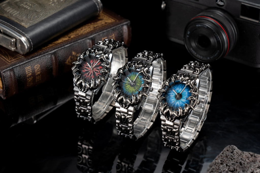 Luxury y2k Fashion Spiked Watch Alabaster Cool Street Style Demon Claw Shape Dial Unique Design Men Quartz Watch reloj hombre