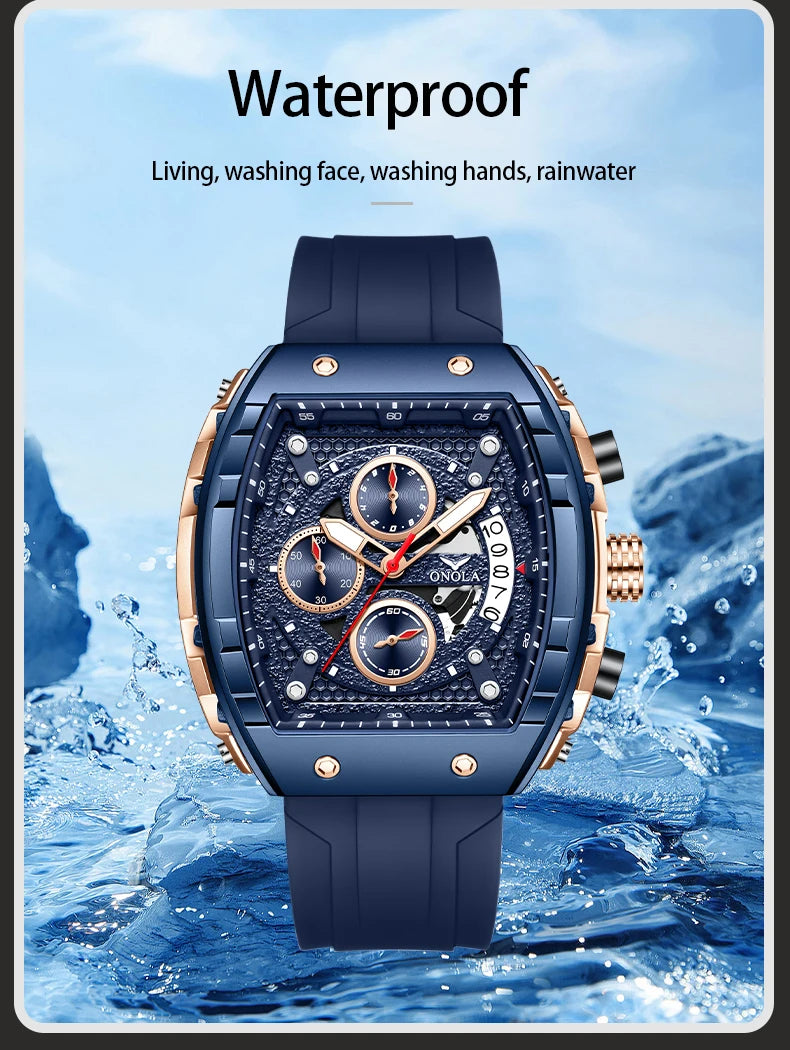 ONOLA Original Top Brand Men Watch Digital Quartz Watch Men Luminous Waterproof Date Watch Men's Sports Watch Reloj