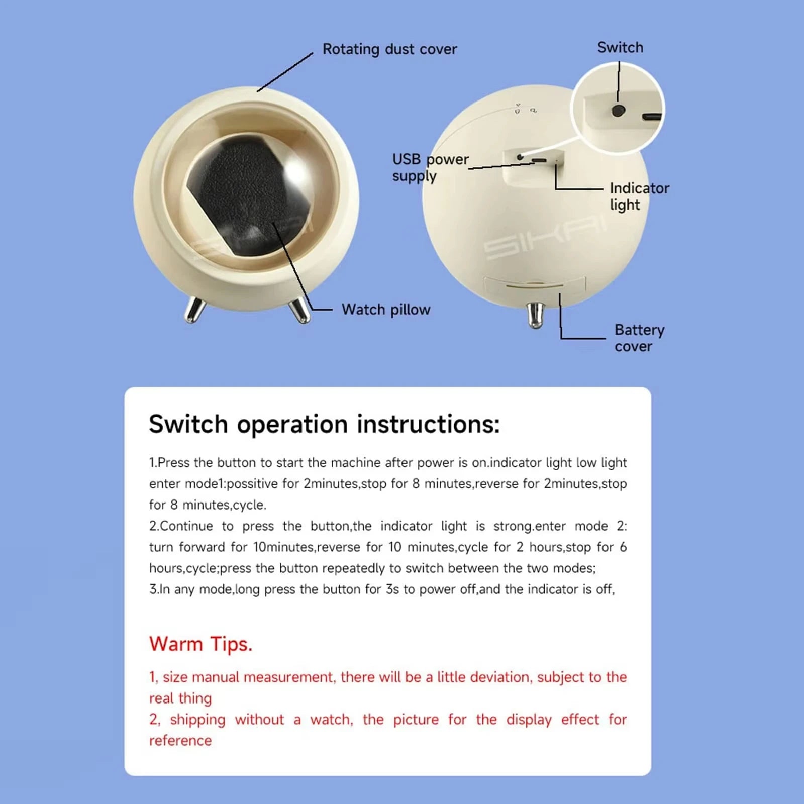 Watch Winders Box for Automatic Watches Usb Power Used Globally Motor Mechanical Watch Rotate Stand Box Fashion Decoration